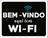 Placa Decorativa - Bem Vindo Aqui Tem Wi-Fi 27X35