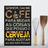 Placa Decorativa MDF Frase Café e Cerveja 30x40