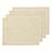 Placemats Solino Home Champagne, linho bege, conjunto de 4