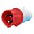 Plug Blindado 2 Polos + Terra Vermelho 16A 380V MGI-013-9 VM JNG