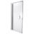 Porta de Giro em Alumínio Lambri Branco Puxador Oval 215x90x4 cm Direita Nobre CRV