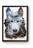 Poster Moldurado Animal Surreal Lobo Quadro