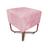 Puff Bela Suede Rosa Bebê Base X  Cobre - Vallisa Decor