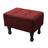 Puff de Sala Retangular Decorativo Suede Vermelho