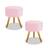 Puff Decorativo Nina Platinum Decor Rosa