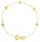 Pulseira Bolinha Feminina 19cm Banhada a Ouro