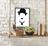 Quadro Decorativo Silhueta Charlie Chaplin 45x34cm