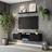 Rack Suspenso Getty Preto 162 cm
