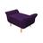 Recamier Estofado Ari 100 cm Solteiro Suede Roxo - Amarena Móveis