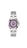 Relógio feminino GUESS, pulseira prateada, mostrador rosa, caixa de 34 mm