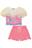 Roupa Infantil Blusa em Malha Fresh e Short em Molevisco Conjunto Kukie Feminino Despojado