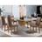 Sala de jantar  Aster 180 Tampo em MDF e Vidro com 6 Cadeiras Liz Moderna