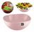 Saladeira Redonda Bowl Rosa 3 Litros Multiuso Uz