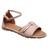 Sandália Feminina Lisa Fivela Tratorada Casual Conforto 