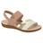 Sandália Flatform Metalizado Elástico Tendência Conforto 7125.233 Modare Creme