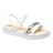 Sandalia Mississipi Q9142 Salto Flatform Baixo Papete Leve Feminino