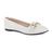 Sapatilha Moleca Feminina Casual Detalhe Dourado Branco Off