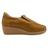 Sapato Usaflex Mocassim Anabela em Couro Relax Uniforme