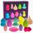 SHANY Makeup Premium Beauty Sponge Blender Puff Set - Sem Látex e Vegano, Formas e Cores Multiuso - Conjunto de 10