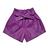 Short Infantil Couro material sintético Menina Blogueirinha Mini Diva