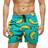 Short Praia Shorts Banho Bermuda Verão Banana Cartoon Fruta Amarela 613