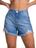 Shorts Feminino Jeans Slouchy Destroyed Listra Lateral