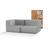 Sofá 2 lugares Modular Sofá na Caixa em Boucle com 2 Módulos 1,72m 1 Braço