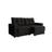 Sofá 2 Lugares Retrátil Lubeck Suede Preto 140 cm