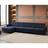 Sofá 4 Lugares Living com Chaise Pé Palito Linho Cotton Azul Marinho