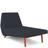 Sofá Chaise Longue Sala de Estar Living Parisi 155 cm D02 Linho Chumbo D-465 - Lyam Decor