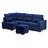 Sofá de Canto 6 Lugares Gávea Suede Azul