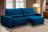 Sofá Retrátil e Reclinável 2 lugares com Molas 1,50m Livia Suede Azul Adonai Estofados