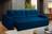 Sofá Retrátil e Reclinável 3 lugares com Molas 1,80m Vegas Suede Azul Adonai Estofados