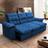 Sofá Retrátil Reclinável Atenas 2,30m Suede Velut Azul Marinho c/ Molas no Assento - King House