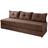 Sofanete Sofá de 3 lugares Sofá Cama de Casal Bicama em Suede Cor Marrom
