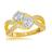 Sterling Silver Us2gether GP Open Side CZ Ring, Tamanho 6