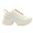 Tênis Feminino Ramarim Sneaker Dad Chunky 2480102 Brilho Bege