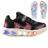 Tenis Infantil De Led Casual Jogger Meninas Escolar Basico + Chinelo