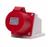 Tomada Industrial Sobrepor Decorlux 16a-3p+N+T,6h,Ip44 Vermelho 380/415v