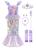 Traje JerrisApparel Girl Princess Mermaid 6-7 anos roxo