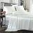 TREELY 6 Peça Folhas de Cetim Queen Size Silky Smooth Ivory White Satin Sheet Set com bolso profundo, folha de cetim, folha plana, 4 fronha de cetim