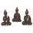 Trio buda decorativo Enfeite Resina  Meditando kit com 3 modelo a escolher Budismo Sabedoria Monge Hindu  Sábio Bebê Ceg