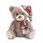 Urso de Pelúcia com Gorro - Cinza - 27cm  - 1 unidade - Cromus - Rizzo