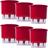 Vaso Raiz Autoirrigavel Grande 21X18 Vermelho Flores Kit 6Pc