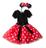 Vestido Fantasia Halloween Carnaval Minnie Minie + Tiara