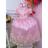 Vestido Infantil Longo Rosa Claro Bebê Minnie Barbie Aurora Bela Adormecida Dama Daminha Florista Noivinha Casamento