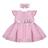 Vestido Para Bebê Menina Rosa Luxo 100% Algodão - Caio Baby