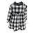 Vestido Xadrez Infantil Preto E Branco Flanelado Manga Longa