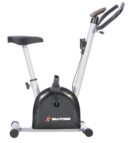 Bicicleta Ergométrica Mile Fitness Residencial 21 velocidades Compacta Preta e Cinza Monitor com Funções