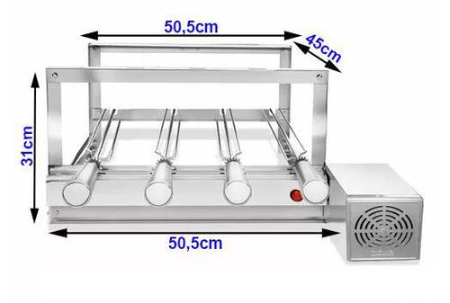 Assador Churrasqueira a Gás Espeto Giratório Hidro - Refrisol
